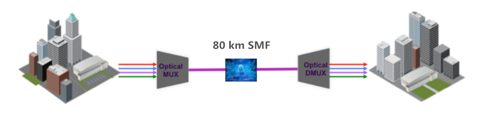 DWDM solution for 80 km