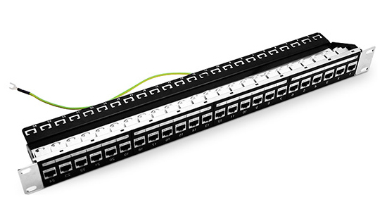 24 Ports Shielded Cat6 Patch Panel